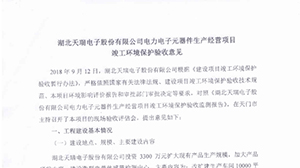 HTH.COM-华体会（中国）
电力电子元器件生产经营项目竣工环境保护验收意见